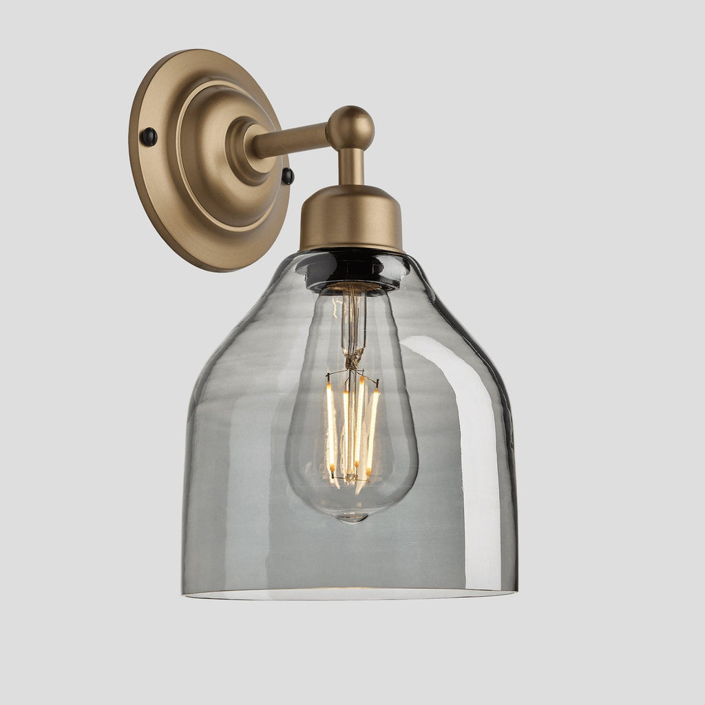 Orlando Tinted Glass Cone Wall Light - 6 Inch - Smoke Grey - Wall Lights - Industville - Yester Home
