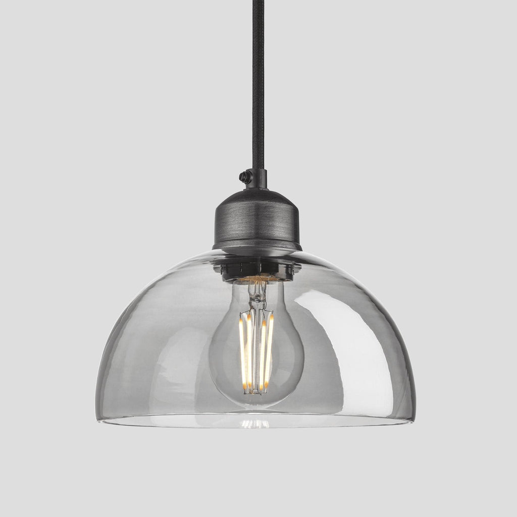 Orlando Tinted Glass Dome Pendant - 8 Inch - Smoke Grey-Ceiling Lights-Yester Home