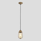 Orlando Wire Cage Pendant - 4 Inch - Brass-Ceiling Lights-Yester Home