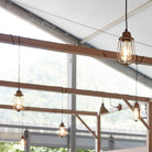 Orlando Wire Cage Pendant - 4 Inch - Brass-Ceiling Lights-Yester Home