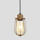 Orlando Wire Cage Pendant - 4 Inch - Brass-Ceiling Lights-Yester Home