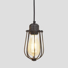 Orlando Wire Cage Pendant - 4 Inch - Pewter-Ceiling Lights-Yester Home