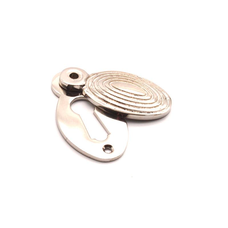 Oval Beehive Escutcheon Polished Nickel-Escutcheons-Yester Home
