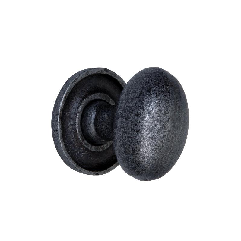 Oval with Base Cupboard Knob Pewter-Pewter Cupboard Knobs-Yester Home