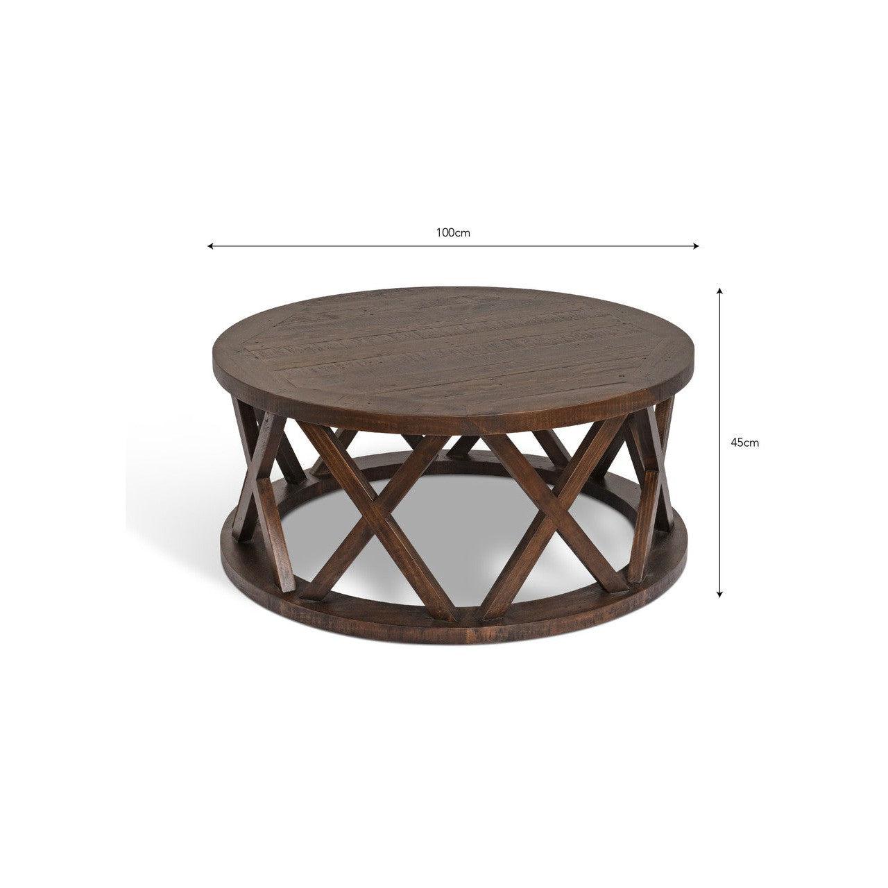 Oxhill Coffee Table | Round | Antique Brown - Coffee & Side Tables - Garden Trading - Yester Home