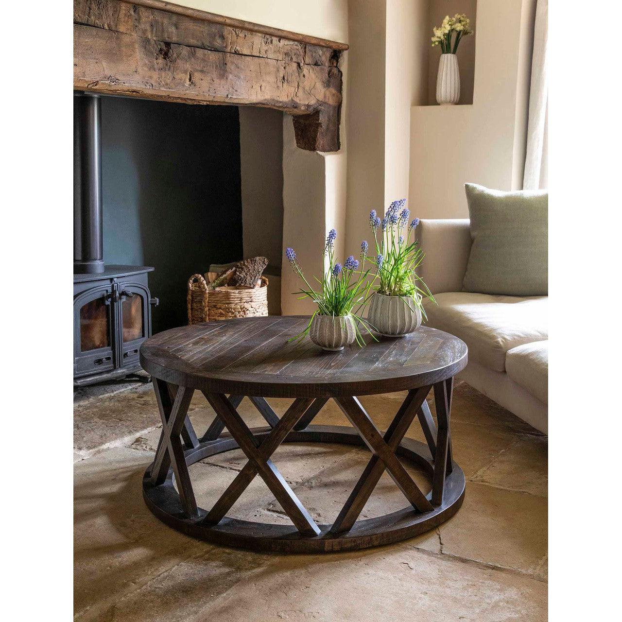 Oxhill Coffee Table | Round | Antique Brown - Coffee & Side Tables - Garden Trading - Yester Home