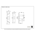 PVD 2½" 5 Lever BS Deadlock KA | From The Anvil-Deadlocks & Deadbolts-Yester Home