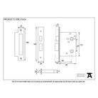 PVD 2 1/2" Heavy Duty Bathroom Mortice Lock | From The Anvil-Bathroom Locks-Yester Home
