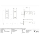 PVD 2½" Heavy Duty Tubular Deadbolt | From The Anvil - Deadlocks & Deadbolts - From The Anvil - Yester Home