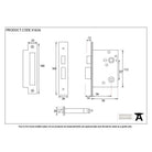PVD 3" Heavy Duty Bathroom Mortice Lock | From The Anvil-Bathroom Locks-Yester Home