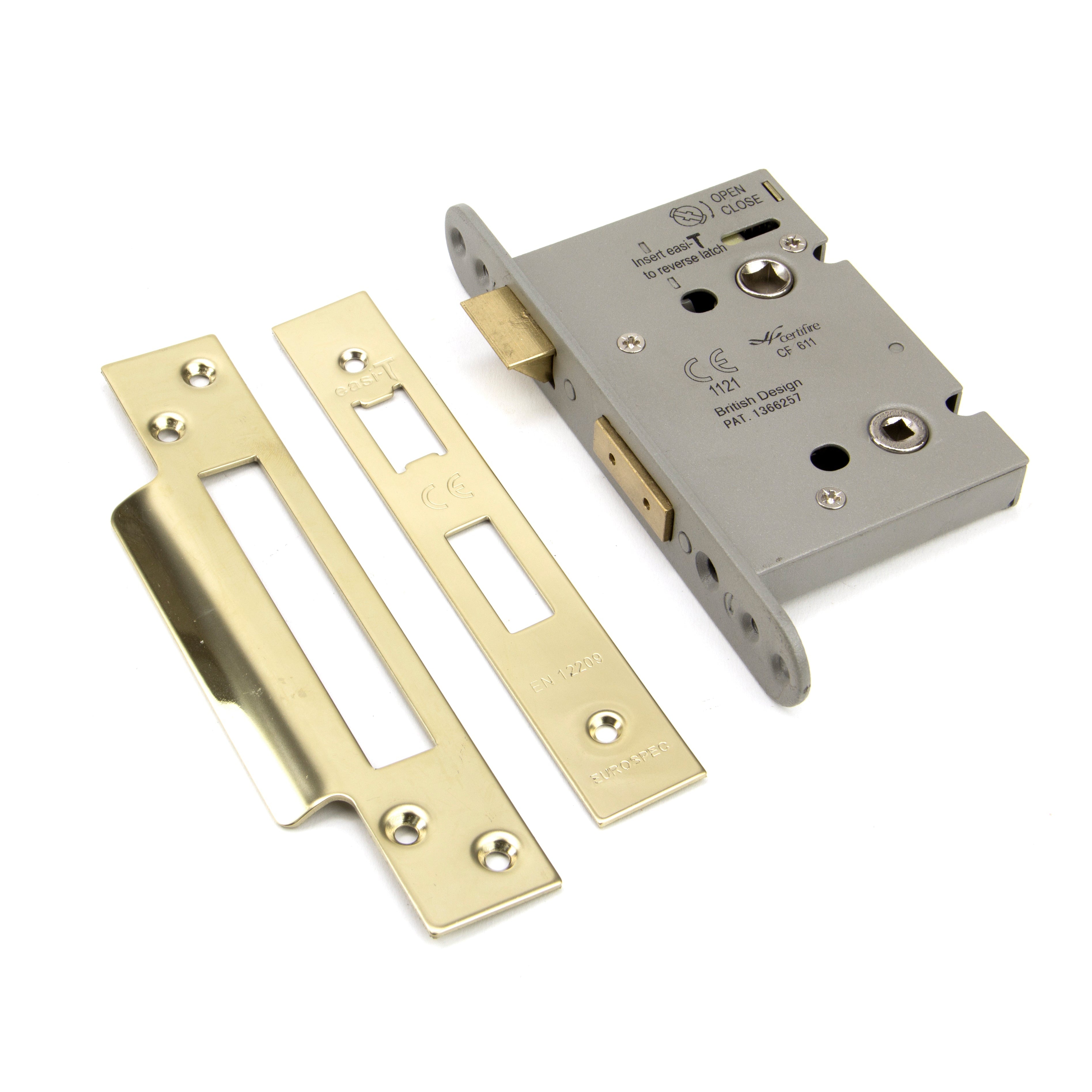 PVD 3" Heavy Duty Bathroom Mortice Lock | From The Anvil-Bathroom Locks-Yester Home