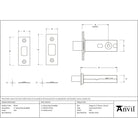 PVD 3" Heavy Duty Tubular Deadbolt | From The Anvil - Deadlocks & Deadbolts - From The Anvil - Yester Home