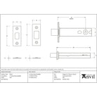 PVD 4" Heavy Duty Tubular Deadbolt | From The Anvil - Deadlocks & Deadbolts - From The Anvil - Yester Home