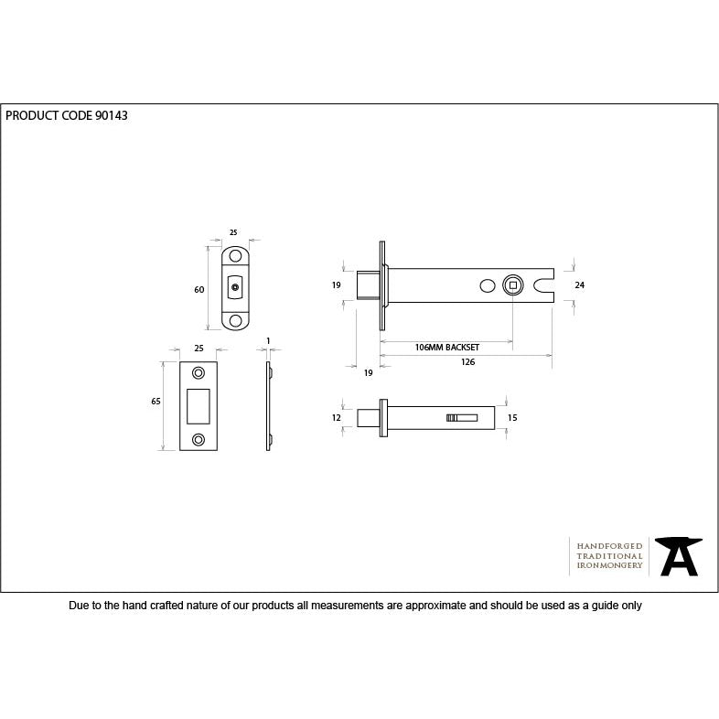PVD 5" Heavy Duty Tubular Deadbolt | From The Anvil-Deadlocks & Deadbolts-Yester Home