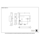 PVD 5" Horizontal 3 Lever Sash Lock | From The Anvil - Horizontal Locks - From The Anvil - Yester Home