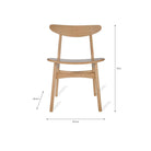 Pair of Longcot Dining Chairs - Oak-Indoor Furniture-Yester Home