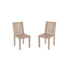 Pair of Porthallow Dining Chairs - Acacia-Outdoor Chairs-Yester Home