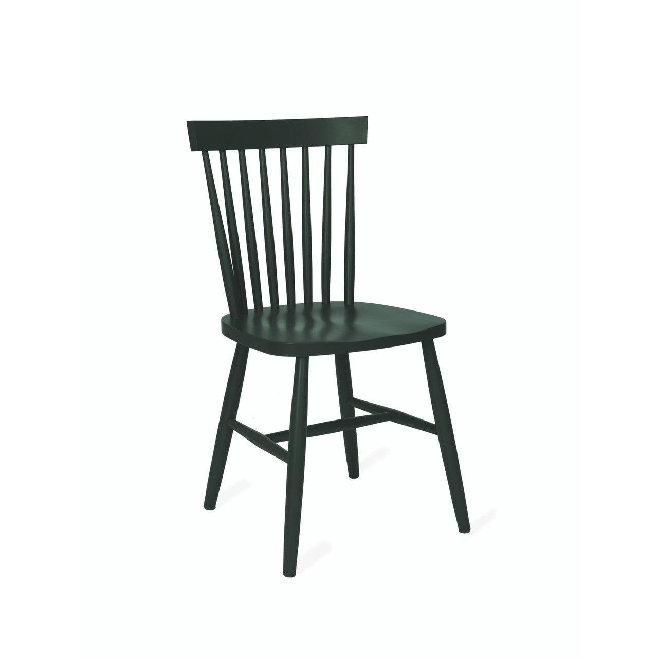 Pair of Spindle Back Chairs in Forest Green-Dining Chairs & Benches-Yester Home