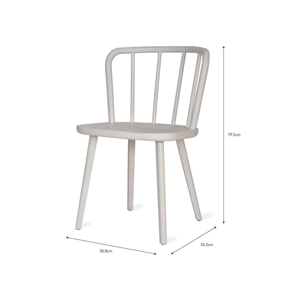 Pair of Uley Chairs in Lily White-Dining Chairs & Benches-Yester Home