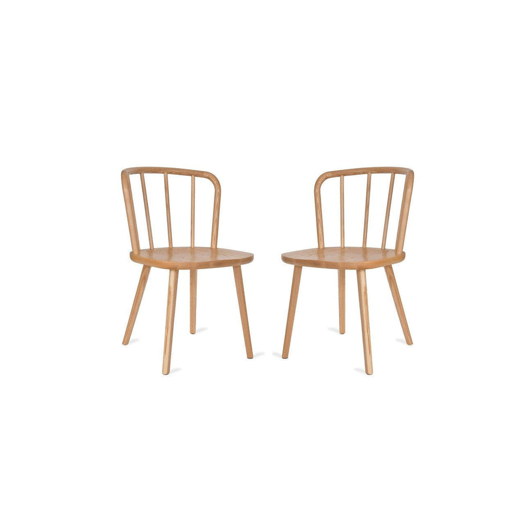 Pair of Uley Chairs in Natural - Ash-Dining Chairs & Benches-Yester Home