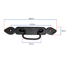 Petal Ring Drop Pull Matt Black-Ring Drop Pulls-Yester Home