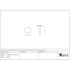 Pewter 1" Handmade Nail (20mm HD DIA) | From The Anvil - Nails - From The Anvil - Yester Home