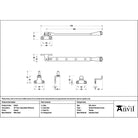 Pewter 10" Avon Stay (Steel Window) - Stays - From The Anvil - Yester Home