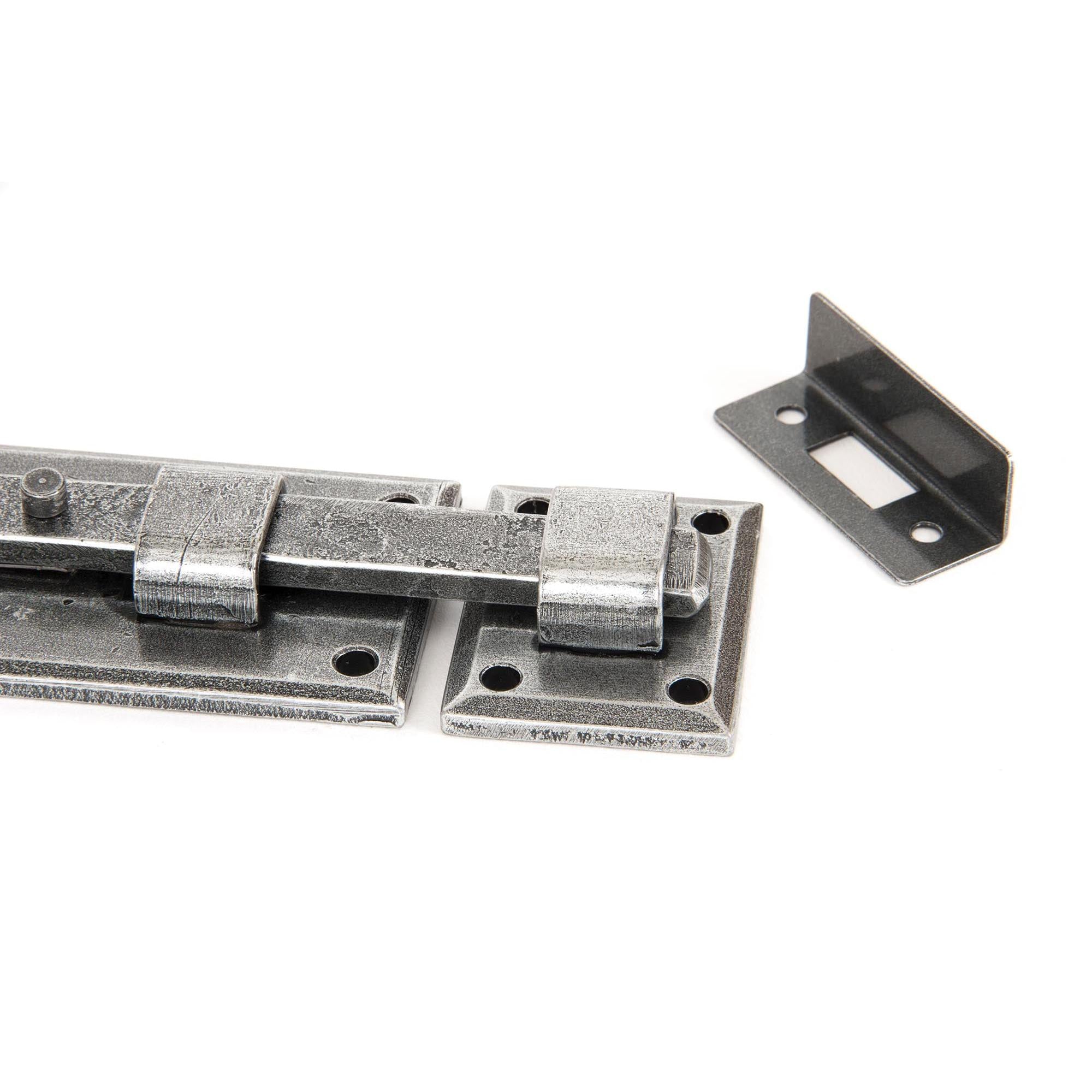 Pewter 10" French Door Bolt | From The Anvil - Bolts - From The Anvil - Yester Home