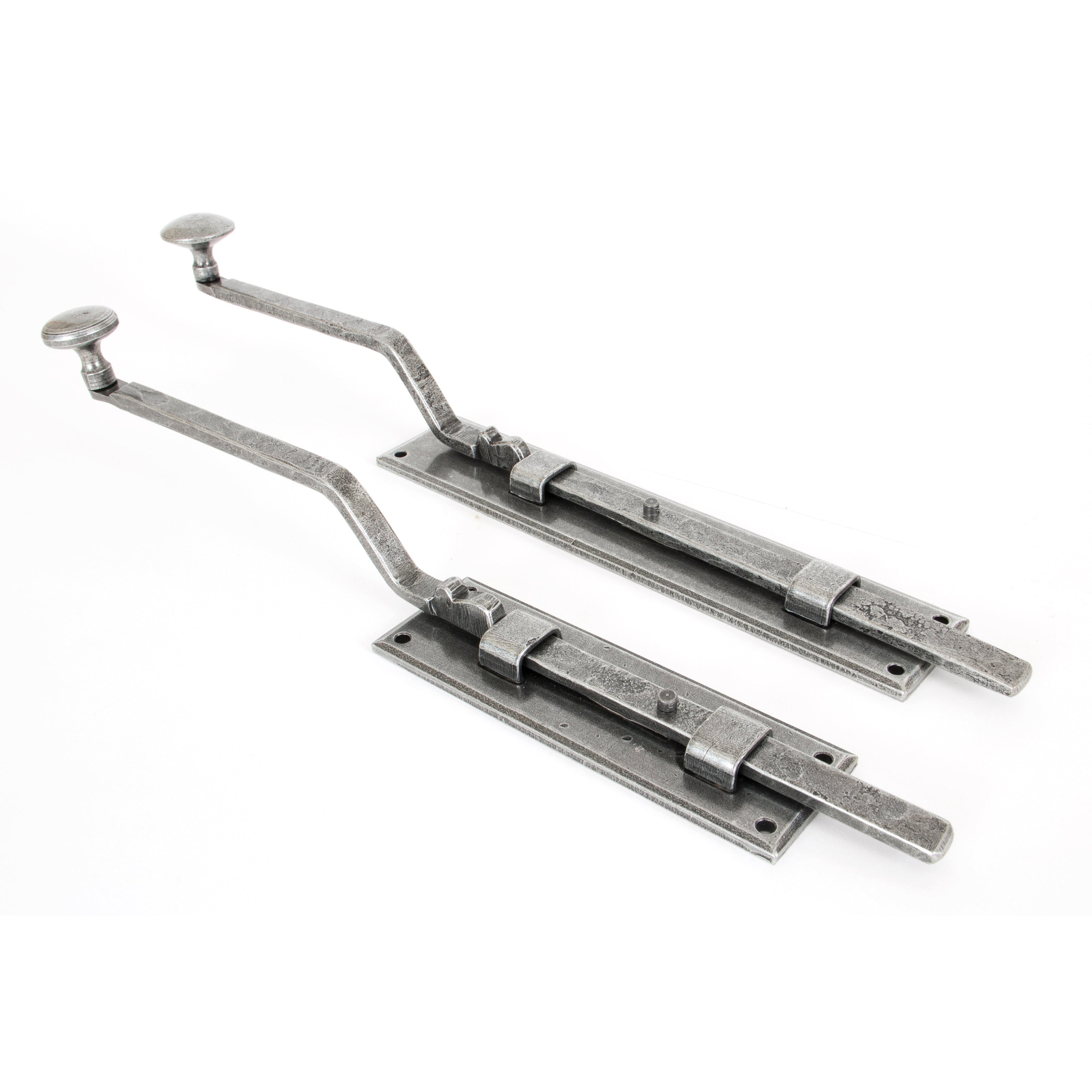 Pewter 10" French Door Bolt | From The Anvil-Bolts-Yester Home