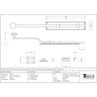 Pewter 10" French Door Bolt | From The Anvil-Bolts-Yester Home