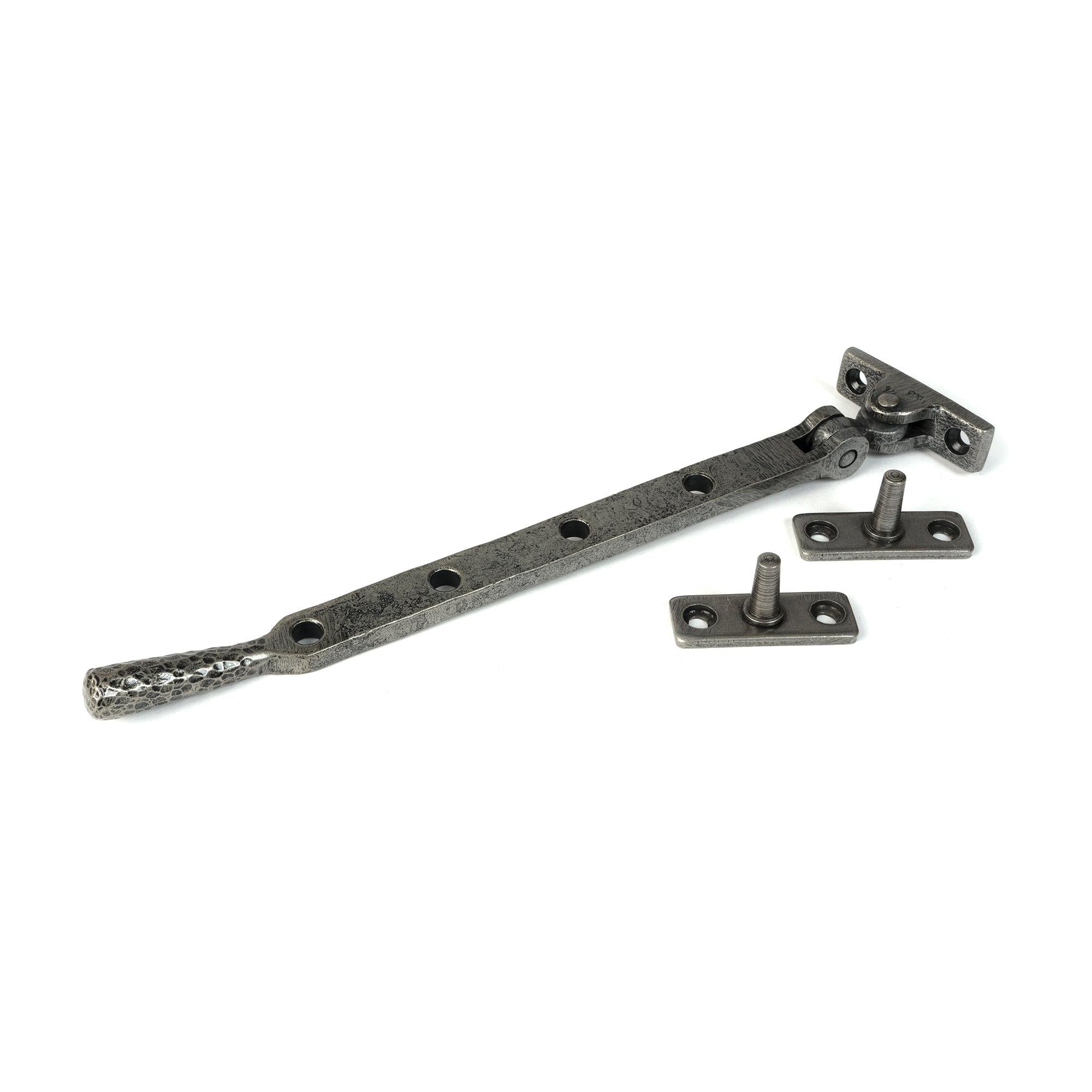 Pewter 10" Hammered Newbury Stay | From The Anvil - Stays - From The Anvil - Yester Home