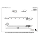 Pewter 10" Monkeytail Stay | From The Anvil-Stays-Yester Home