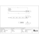 Pewter 10" Monkeytail Stay | From The Anvil - Stays - From The Anvil - Yester Home