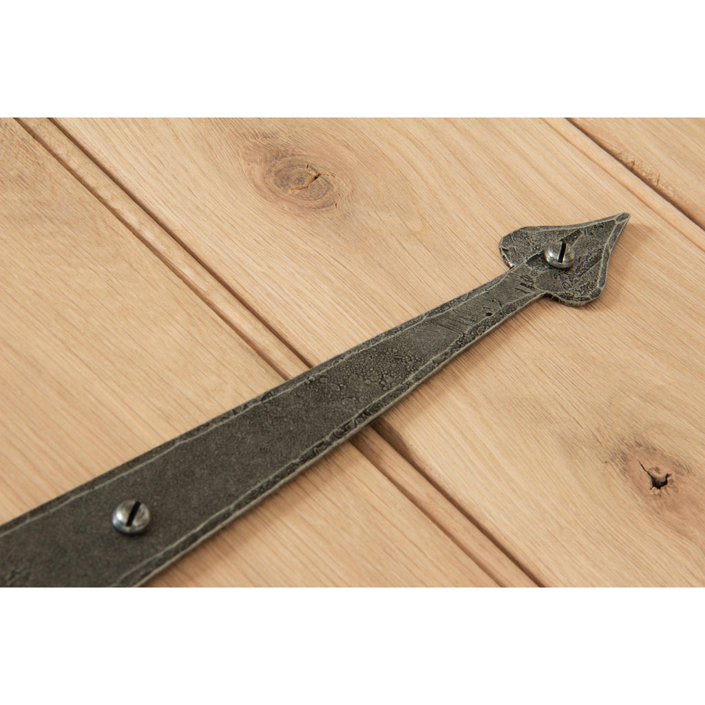 Pewter 12" Arrow Head T Hinge (pair) | From The Anvil-T Hinges-Yester Home