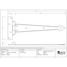 Pewter 12" Arrow Head T Hinge (pair) | From The Anvil - T Hinges - From The Anvil - Yester Home