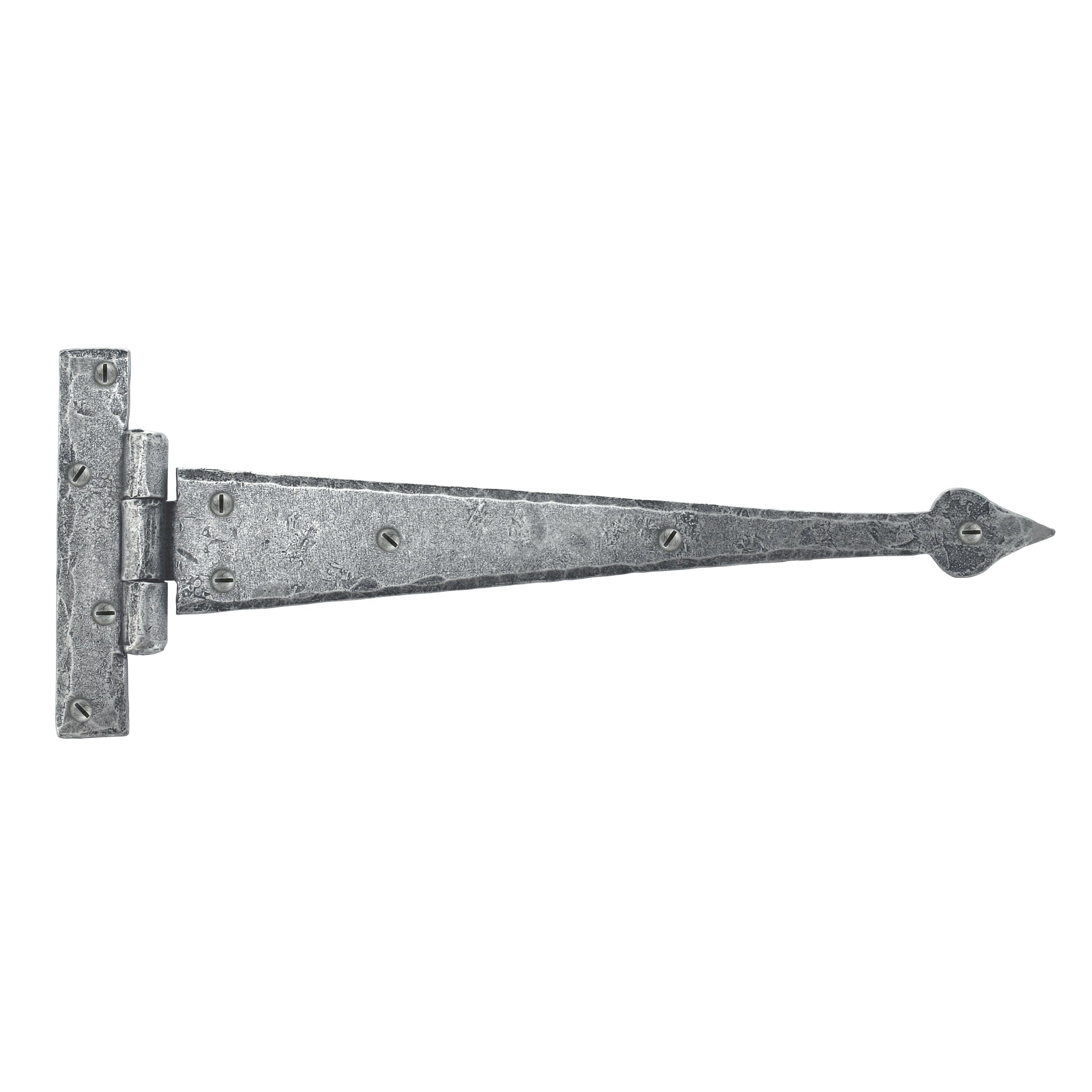 Pewter 12" Arrow Head T Hinge (pair) | From The Anvil-T Hinges-Yester Home
