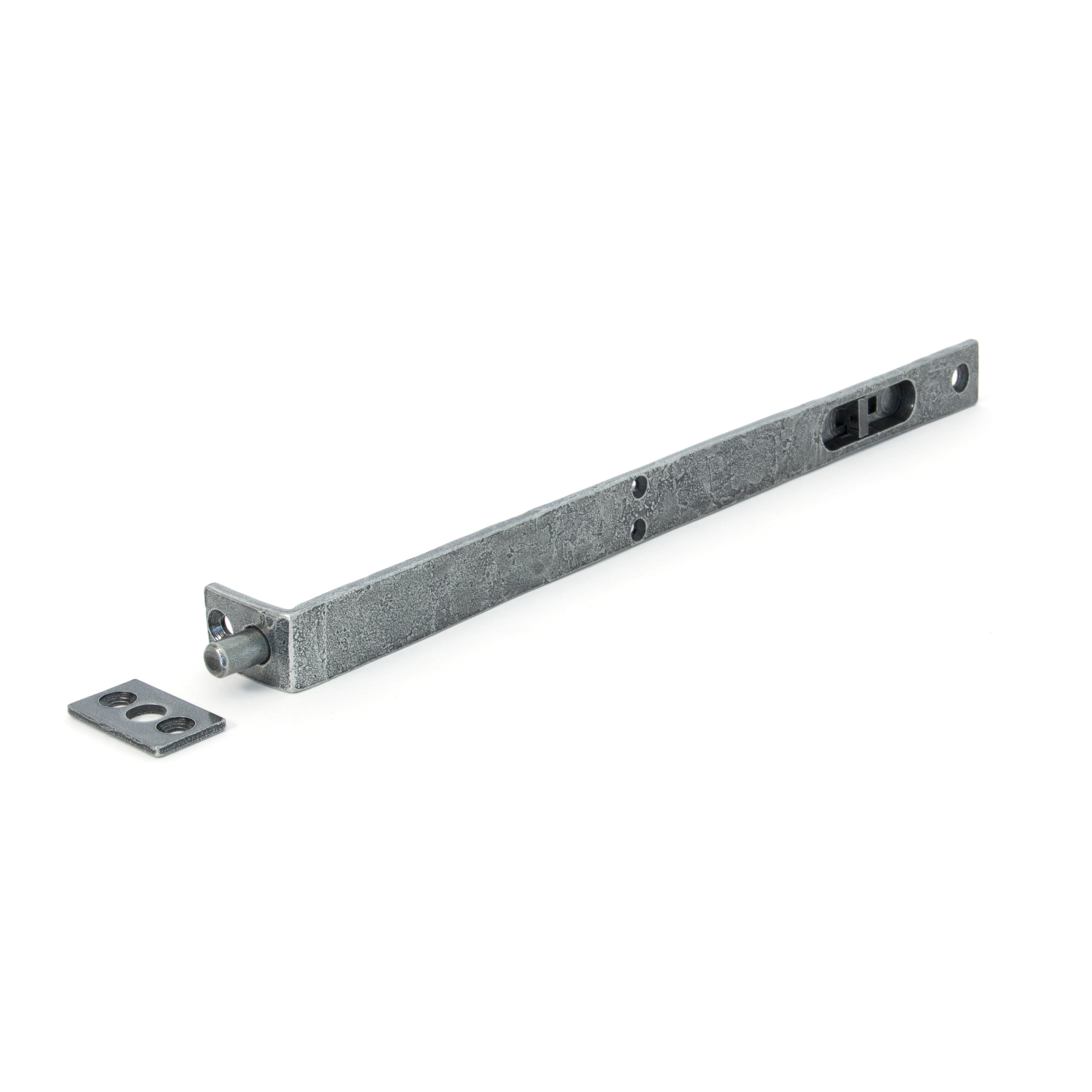 Pewter 12'' Flush/Slide Door Bolt | From The Anvil-Bolts-Yester Home
