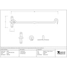 Pewter 12" Forged Cabin Hook | From The Anvil - Cabin Hooks - From The Anvil - Yester Home