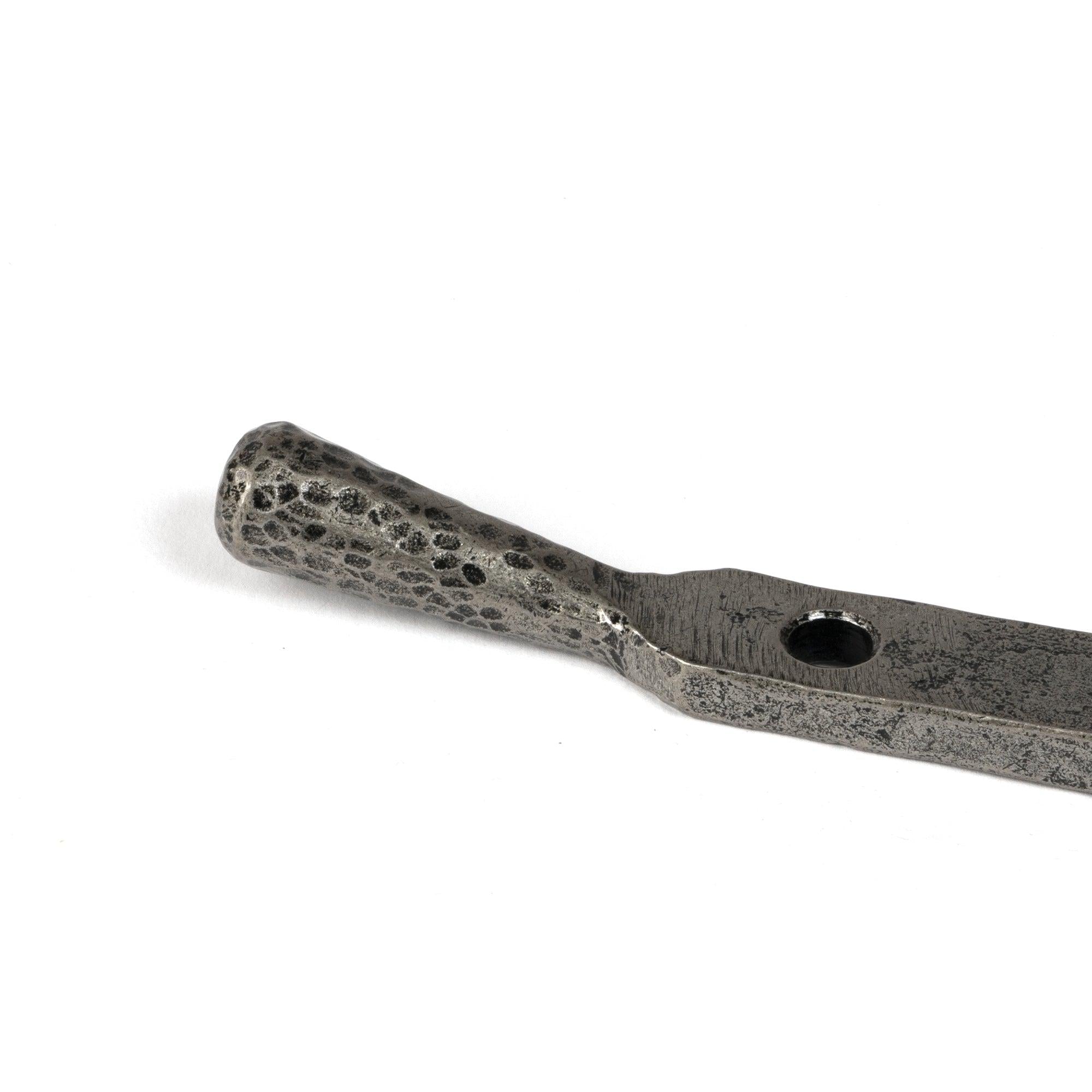 Pewter 12" Hammered Newbury Stay | From The Anvil - Stays - From The Anvil - Yester Home