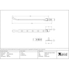 Pewter 12" Peardrop Stay | From The Anvil - Stays - From The Anvil - Yester Home