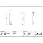Pewter ½" Rebate Kit for Dead Lock - Deadlocks & Deadbolts - From The Anvil - Yester Home