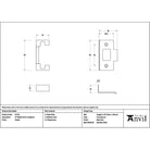 Pewter ½" Rebate Kit for Deadbolt - Deadlocks & Deadbolts - From The Anvil - Yester Home