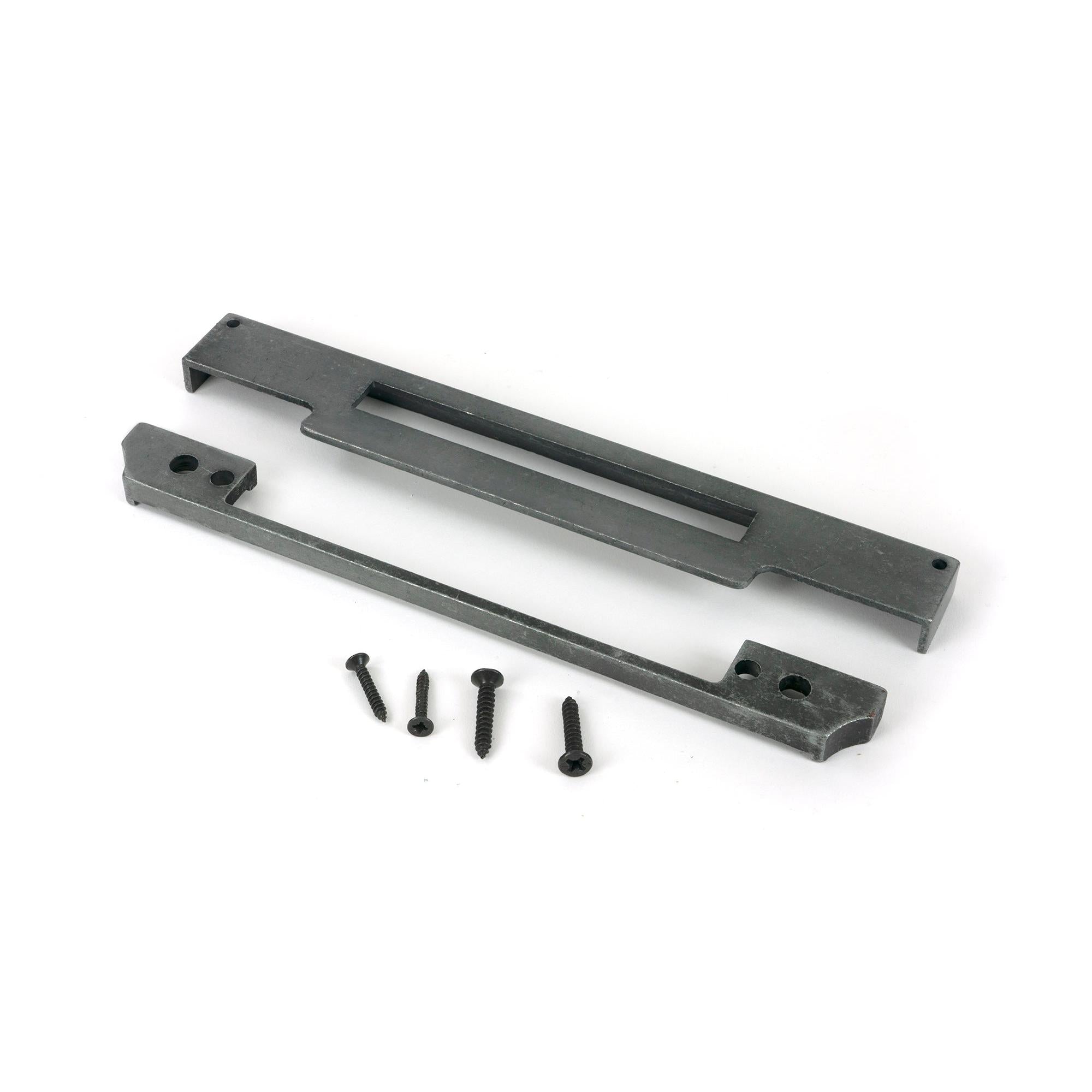 Pewter ½" Rebate Kit for Euro Din Sash Lock - Euro Locks - From The Anvil - Yester Home