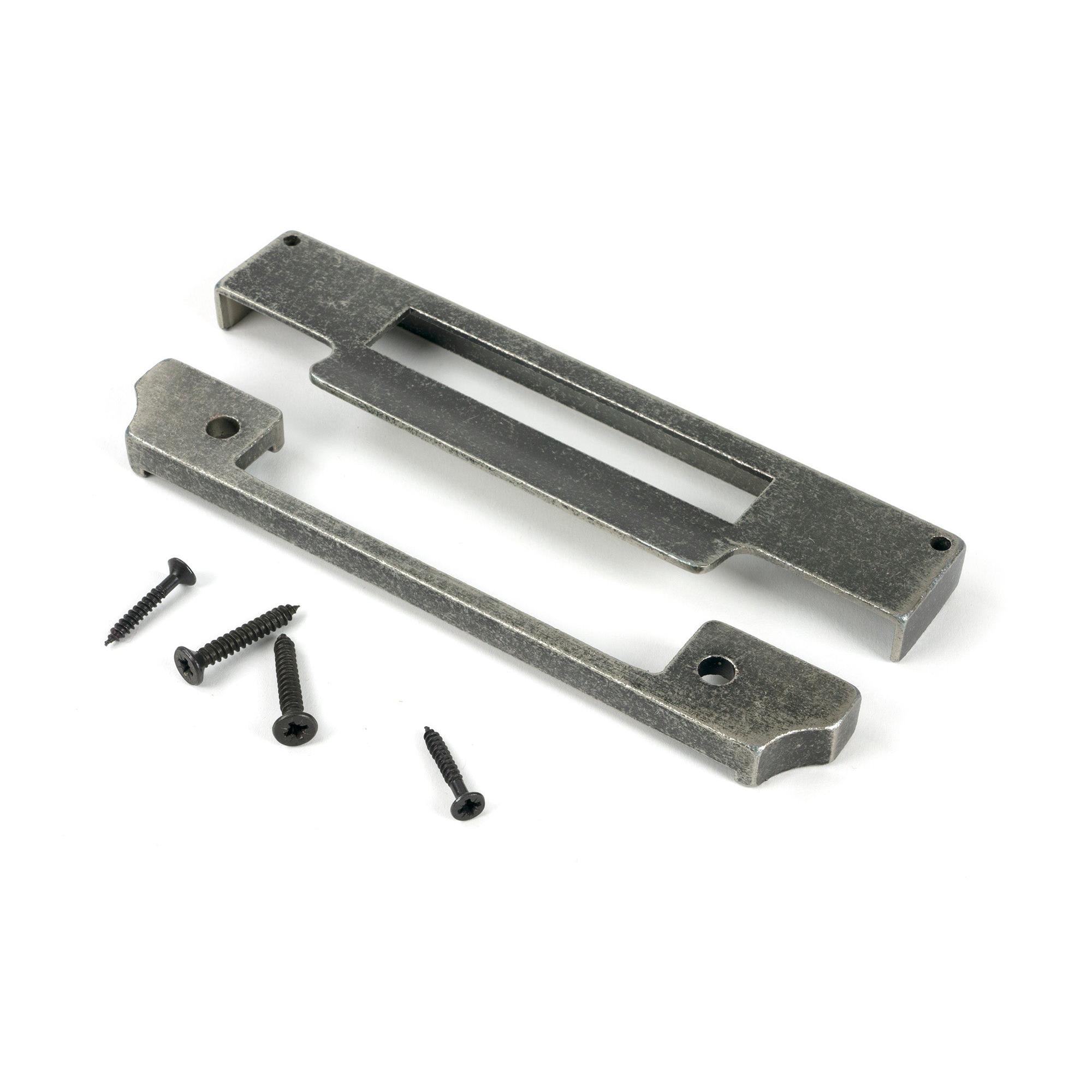 Pewter ½" Rebate Kit for Euro Sash Lock - Euro Locks - From The Anvil - Yester Home