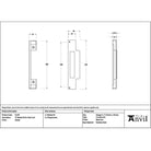 Pewter ½" Rebate Kit for Sash Lock - Sash Locks - From The Anvil - Yester Home
