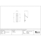 Pewter 125mm x 25mm Edge Pull | From The Anvil - Cabinet Pulls - From The Anvil - Yester Home