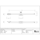 Pewter 15" Sliding Stay | From The Anvil - Stays - From The Anvil - Yester Home