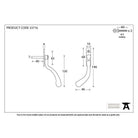 Pewter 16mm Peardrop Espag - LH | From The Anvil-Espag. Fasteners-Yester Home