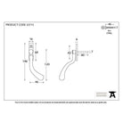 Pewter 16mm Peardrop Espag - RH | From The Anvil-Espag. Fasteners-Yester Home