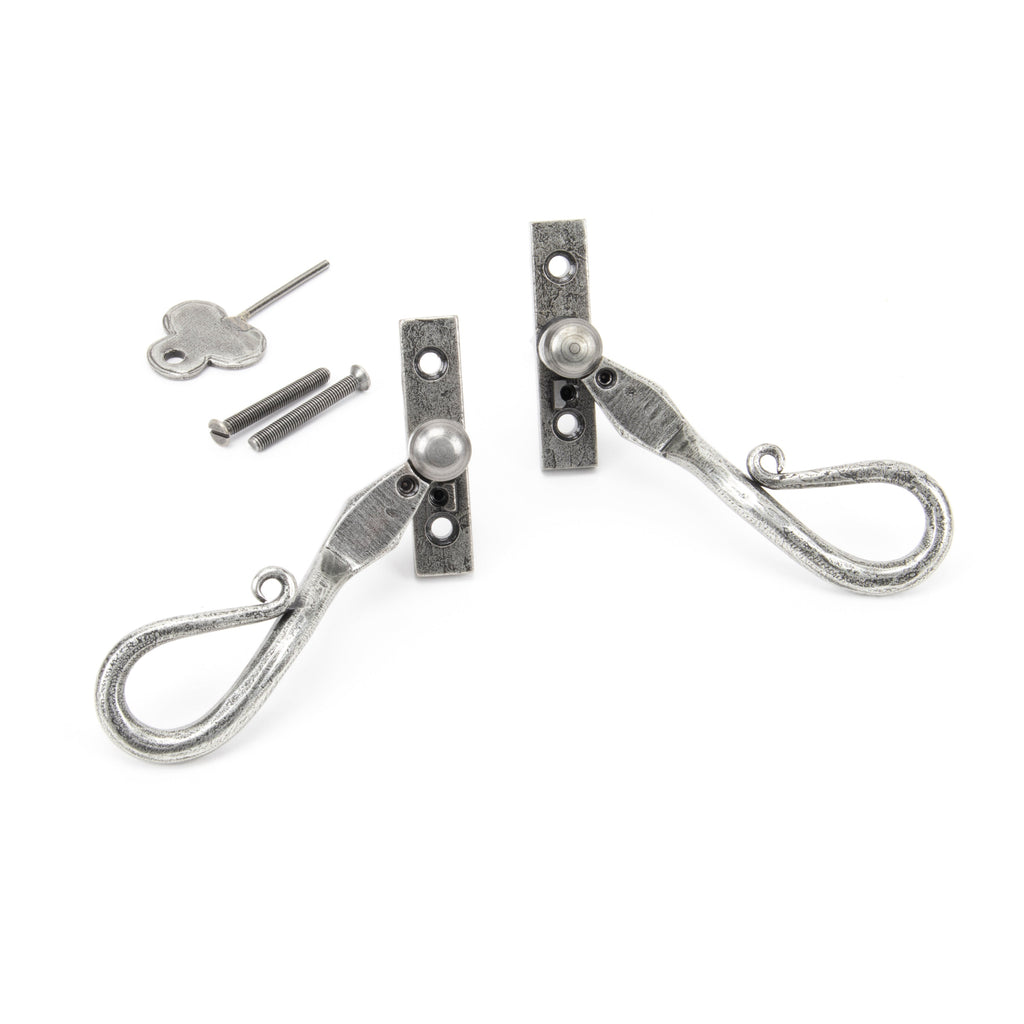 Pewter 16mm Shepherd's Crook Espag - LH | From The Anvil-Espag. Fasteners-Yester Home